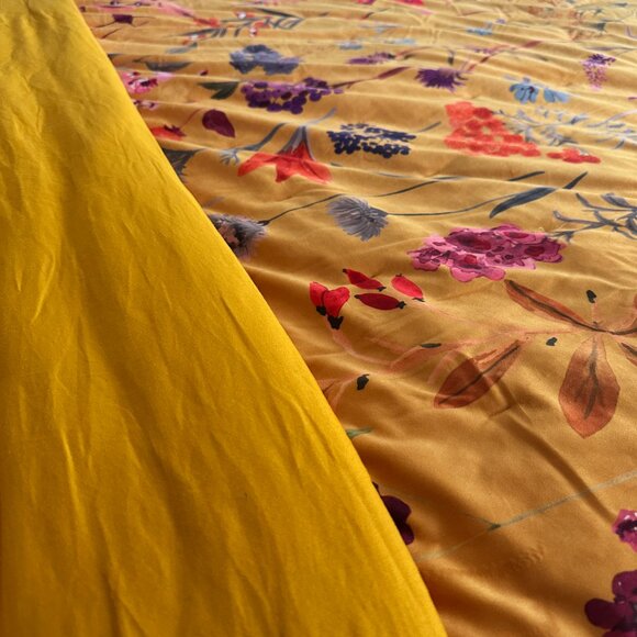 Anthropologie Yellow Layne Velvet Quilt (Queen) - Picture 2 of 4
